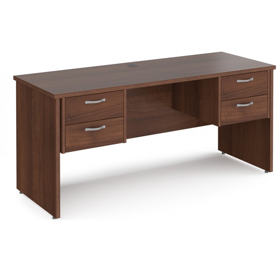 Maestro Panel End 600mm Straight Desk with 2 x Two Drawer Pedestal